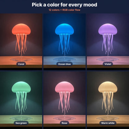 EN | Aurelume lamp in six colors: coral, ocean blue, violet, sea green, rose and warm white